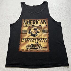 Vintage American Iron Men's Large Classic Motorcycles Sleeveless Tank Top 1998